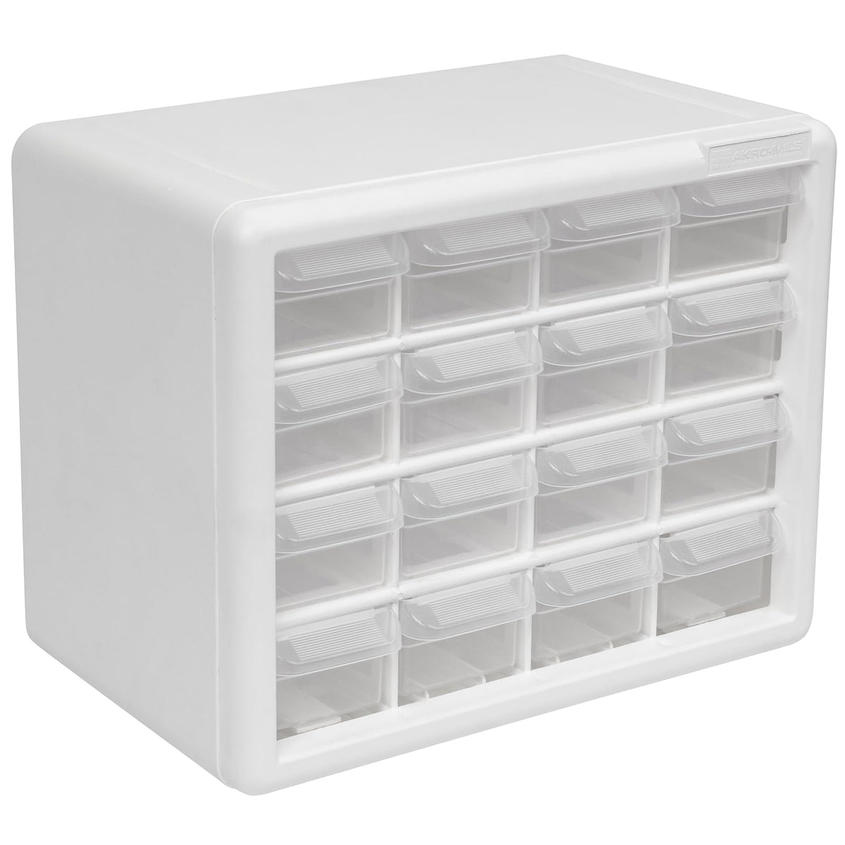 Akro-Mils 10116 - Gabinete de almacenamiento de plástico con 16 cajones para organización de cochera, abalorio, organizador de maquillaje, almacenamiento de ladrillos de construcción, caja de