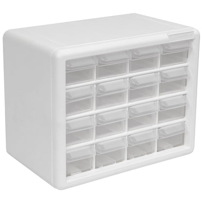 Akro-Mils 10116 - Gabinete de almacenamiento de plástico con 16 cajones para organización de cochera, abalorio, organizador de maquillaje, almacenamiento de ladrillos de construcción, caja de