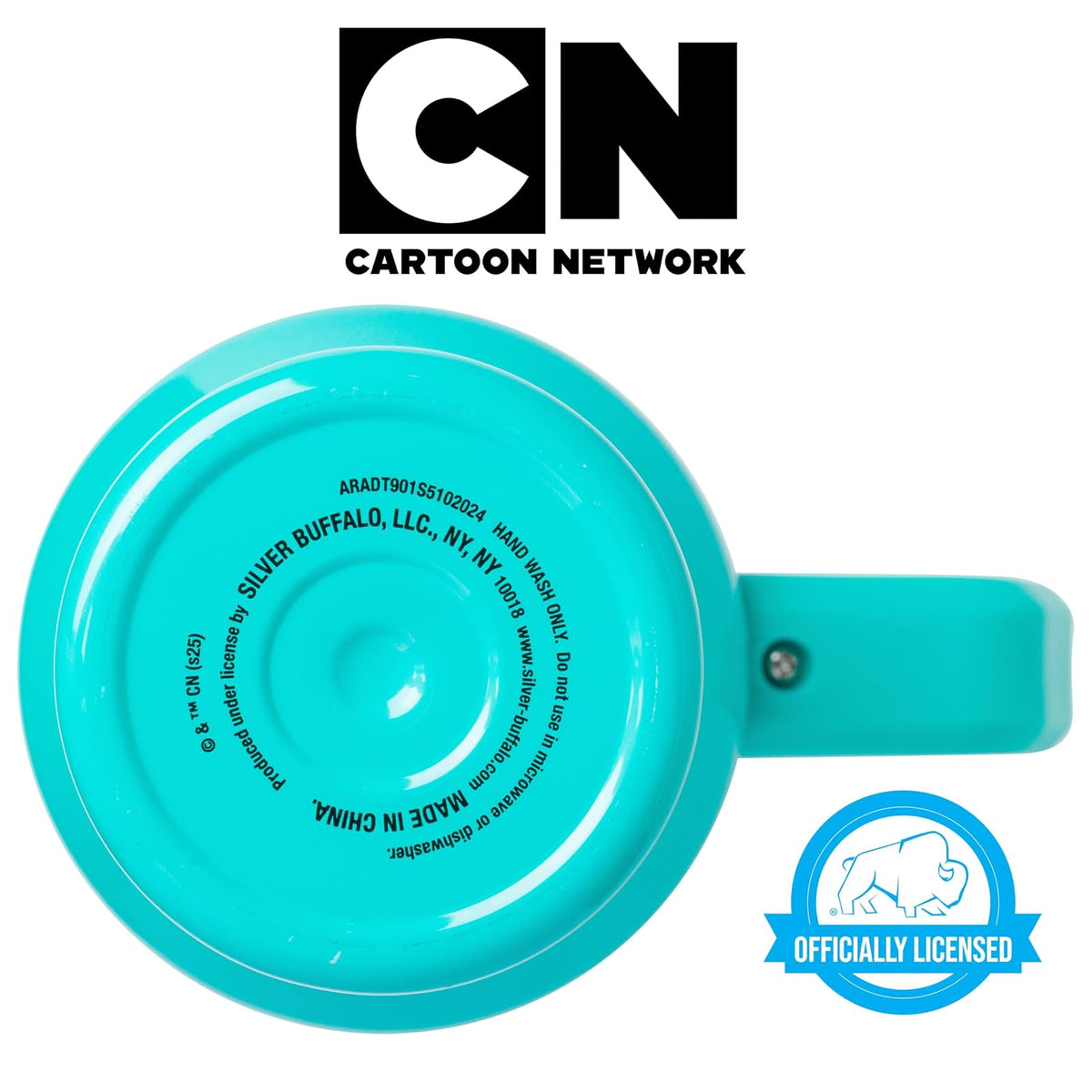 Silver Buffalo Adventure Time BMO Big Face - Vaso de acero inoxidable de 40 onzas con mango