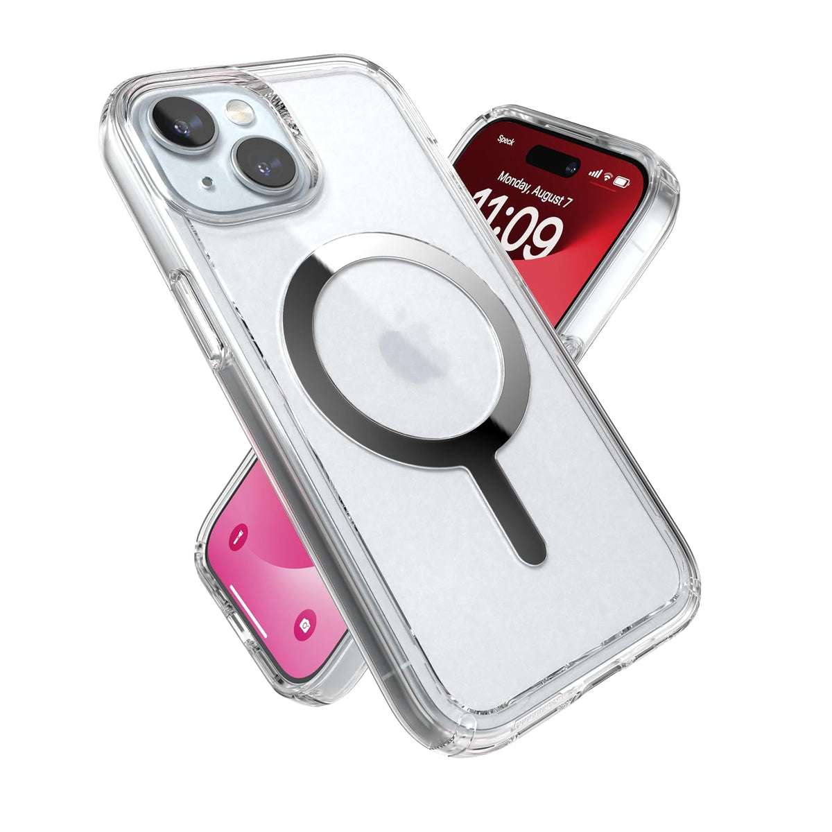 Speck - Funda Transparente para iPhone 15, Delgada, construida para MagSafe, protección contra caídas, para iPhone 15, iPhone 14 y iPhone 13, Resistente a los arañazos, antiamarillaje, 6.1 Pulgadas,