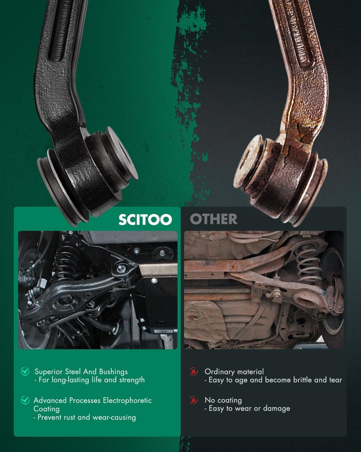 SCITOO 841949 Juego de 8 Piezas de Suspensión Delantera para Ford Fusion 2013-2017 Lincoln MKZ 2013-2018