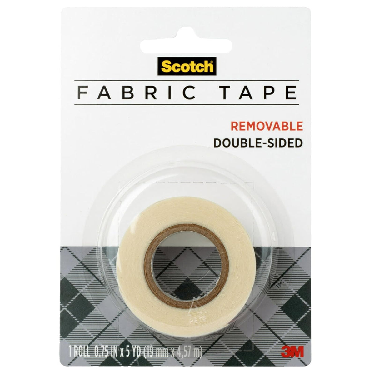 Cinta de tela extraíble Scotch, 1,9 cm x 1,5 m. (FTR-1-CFT)