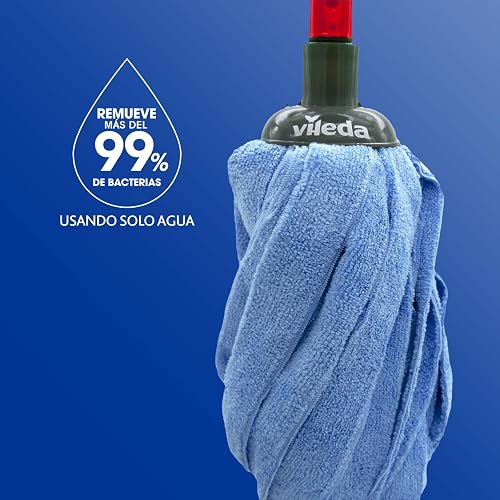 Vileda Cloth Mop, Trapeador de Microfibra Premium, Ultra Absorbente para Limpieza del Hogar