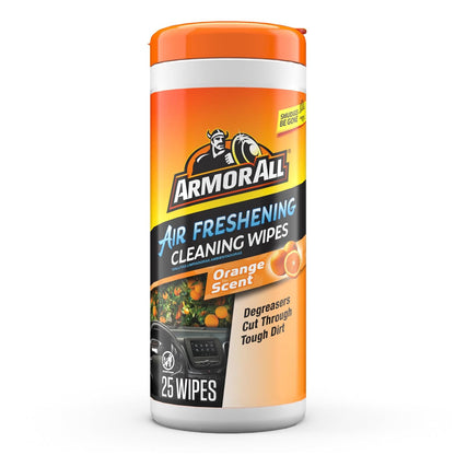 Armor All Protector de ambientador de Piel Naranja, Goma, Vinilo, 25 toallitas