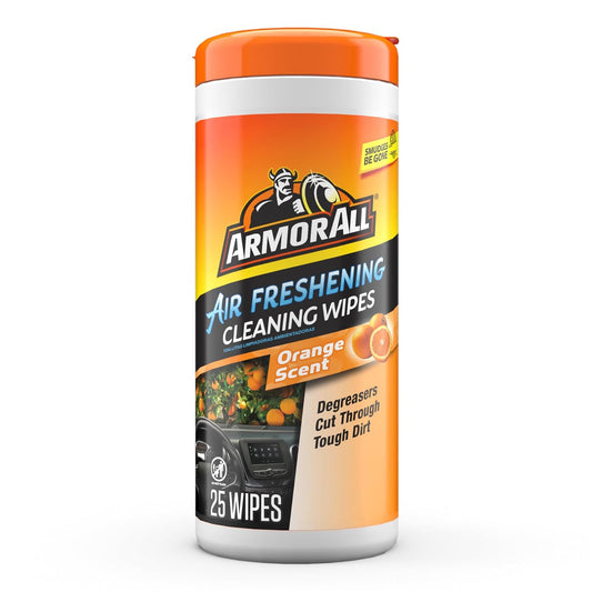 Armor All Protector de ambientador de Piel Naranja, Goma, Vinilo, 25 toallitas