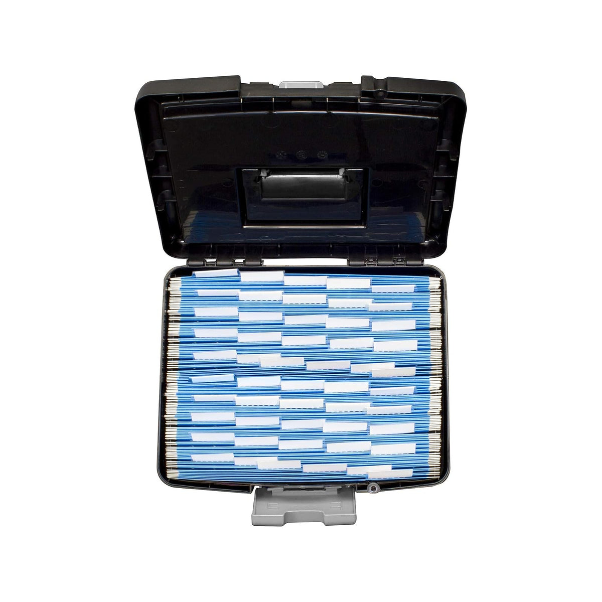 Storex 61504F01C - Caja de almacenamiento translúcida, color negro