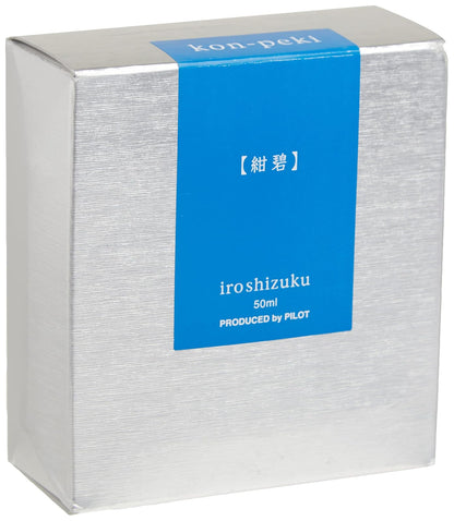 Pilot Tinta para pluma fuente Iroshizuku Kon-peki, color azul turquesa, frasco con 50 ml. (69212)