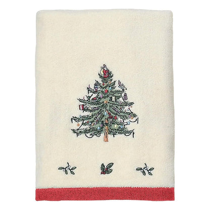 Avanti Linens - Toalla de Mano, decoración de baño de día Festivo (colección roja del árbol de Navidad)