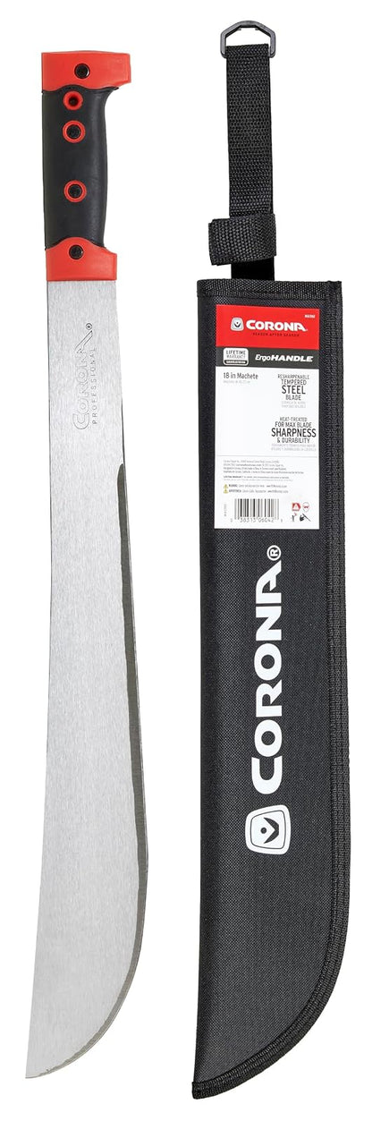 ErgoHandle Machete, 18 Pulgadas con Funda de Nailon