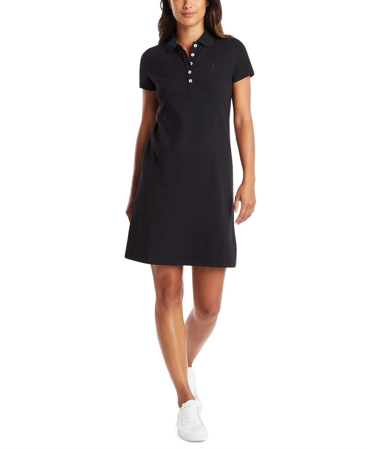 Nautica Easy Classic Short Sleeve Stretch Cotton Polo Dress Vestido Informal Mujer