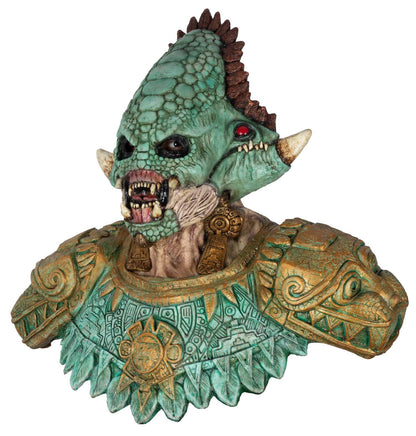 Ghoulish Productions Máscara de látex Quetzalcóatl, Cosplay Quetzalcoatl Serpiente Emplumada Unitalla, Dios Mexica Ideal para usar en Fiesta de Halloween, Festivales, Casas del Terror