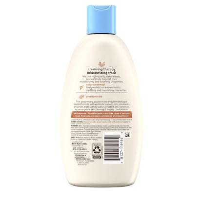 Aveeno Baby Cleansing Therapy Body Wash | 8 oz, avena natural, provitamina B5, hipoalergénico, piel sensible y propensa al eccema