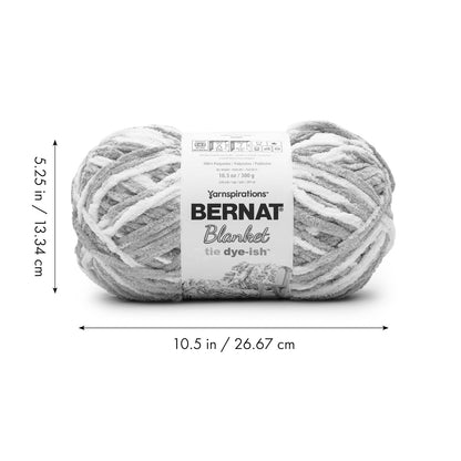 Bernat Blanket Tie Dye-Ish Mossy Hills - 2 paquetes de 10.5 oz/300 g - Poliéster - #6 Super voluminoso - 220 yardas - tela y ganchillo
