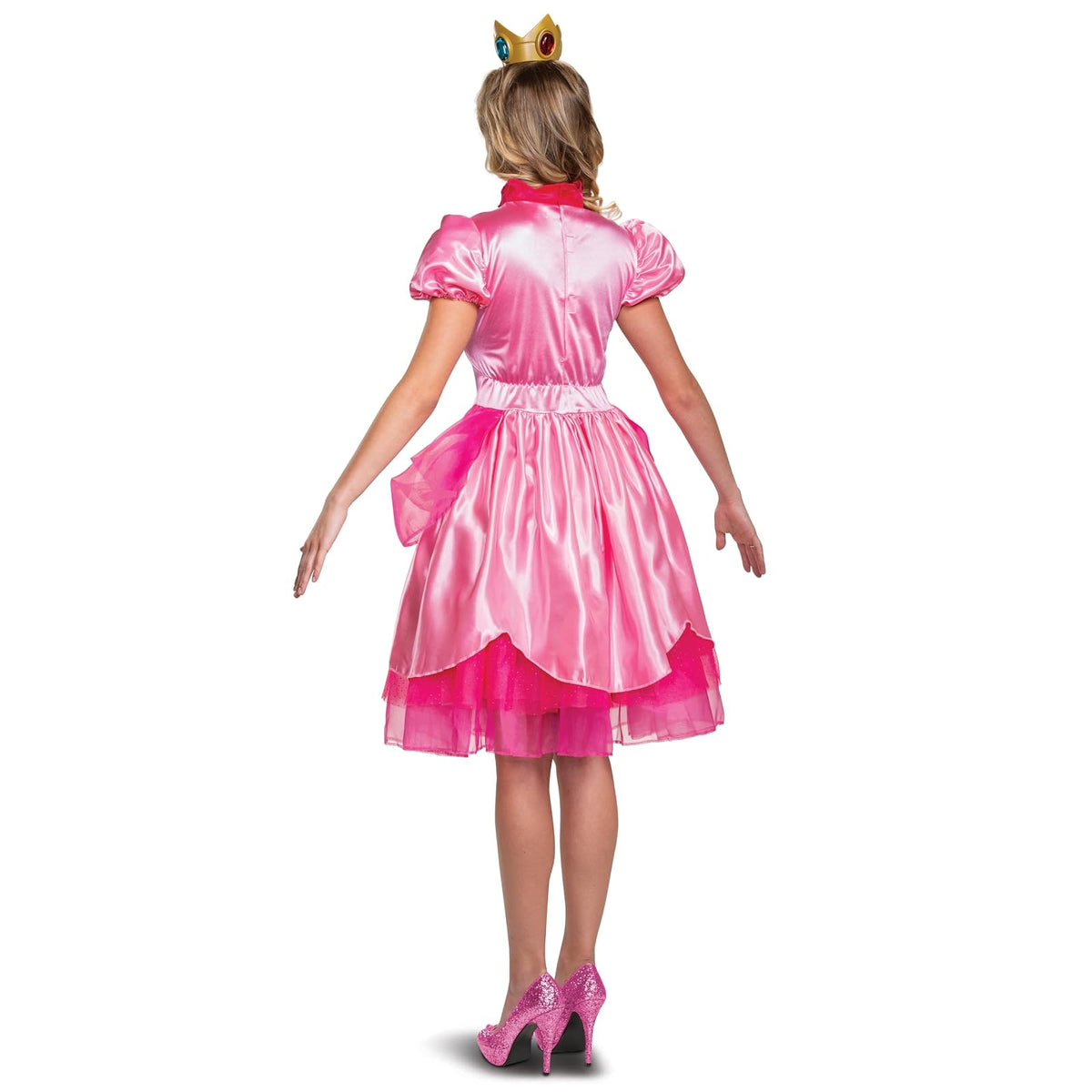Disguise - Disfraz de princesa de lujo para mujer de Super Mario, Rosado, S