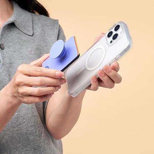 PopSockets - portafolios para teléfono con Agarre expandible y Anillo Adaptador para MagSafe, Soporte para Tarjetas de teléfono, Compatible con Carga inalámbrica, portafolios Compatible con MagSafe