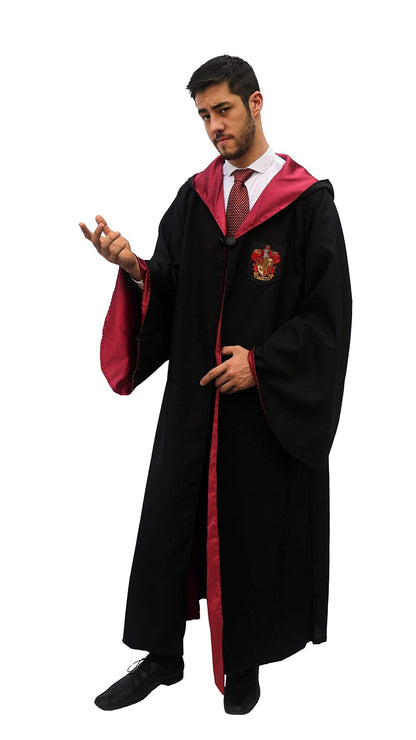 Capa Original de Harry Potter de Gryffindor Color Rojo con Licencia de Warner Brothers, Accesorio para Disfraz de Mago Hechicero Ideal para Fiestas de Disfraces, Halloween, Cosplay