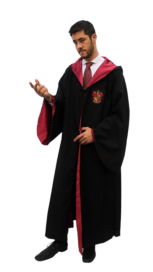Capa Original de Harry Potter de Gryffindor Color Rojo con Licencia de Warner Brothers, Accesorio para Disfraz de Mago Hechicero Ideal para Fiestas de Disfraces, Halloween, Cosplay