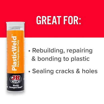 J-B Weld Masilla Epoxi de Reparación de Plásticos 8237, 57 g