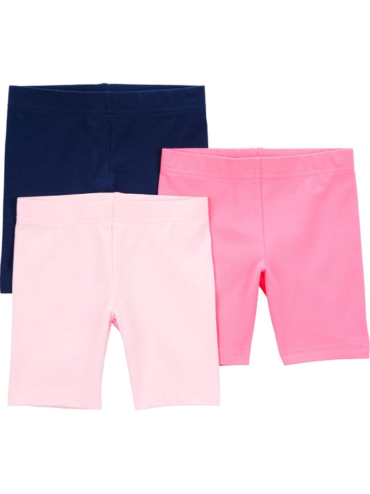 Simple Joys by Carter's Paquete de 3 Pantalones Cortos para Bicicleta Pantalones Cortos para Bebé-Niñas