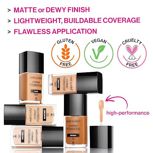 Wet n Wild - Base de maquillaje Photo Focus, caramelo, 1 onza líquida
