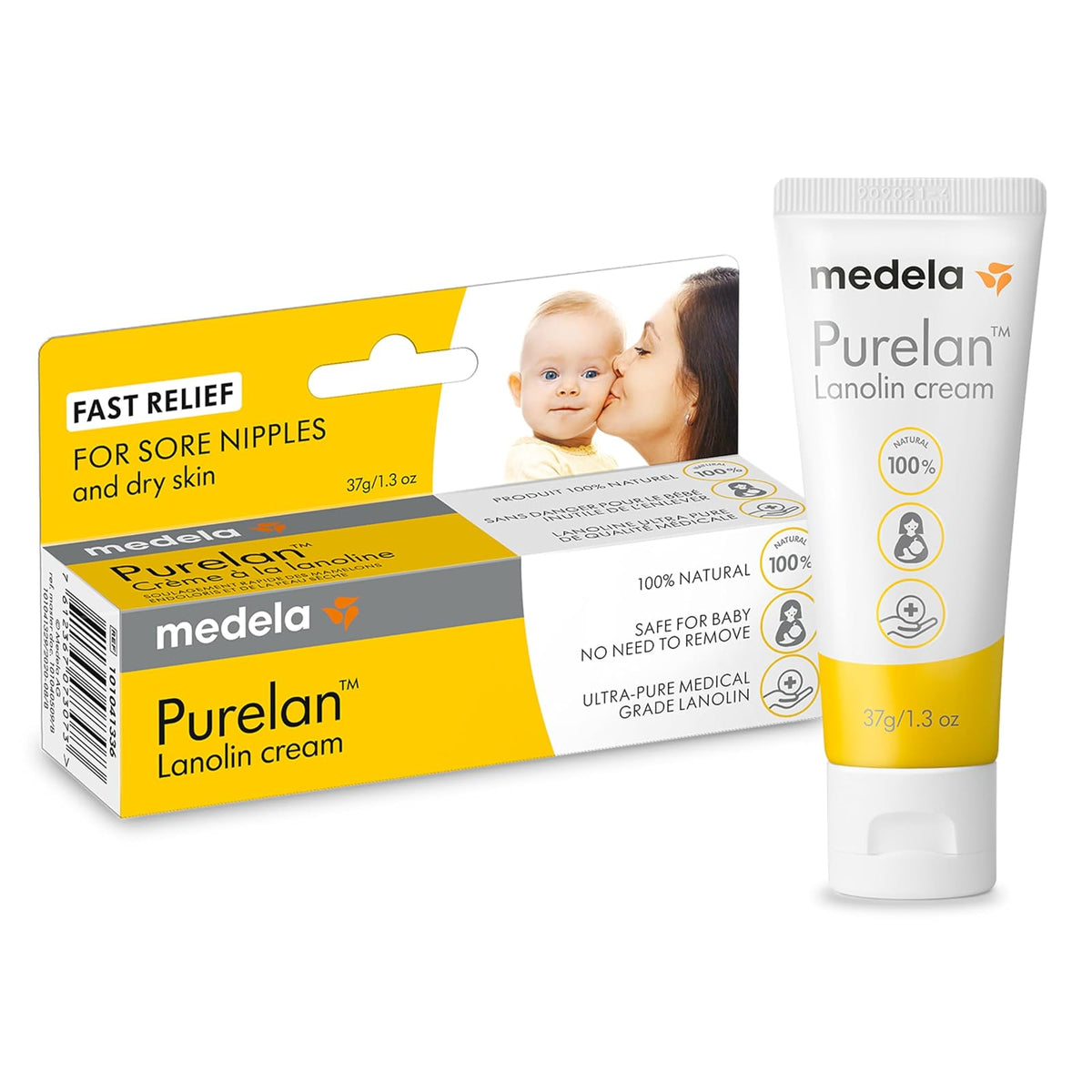 Medela | Crema Lanolina Purelan | Ungüento para Pezones Resecos | Lactancia | Contiene: 1 pieza