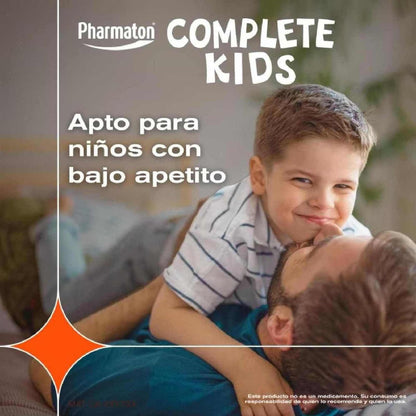 Pharmaton Complete Kids Suplemento Alimenticio en Jarabe, 200 ml. Complementa las Deficiencias de Vitaminas y Minerales en Niños de 4 a 12 años
