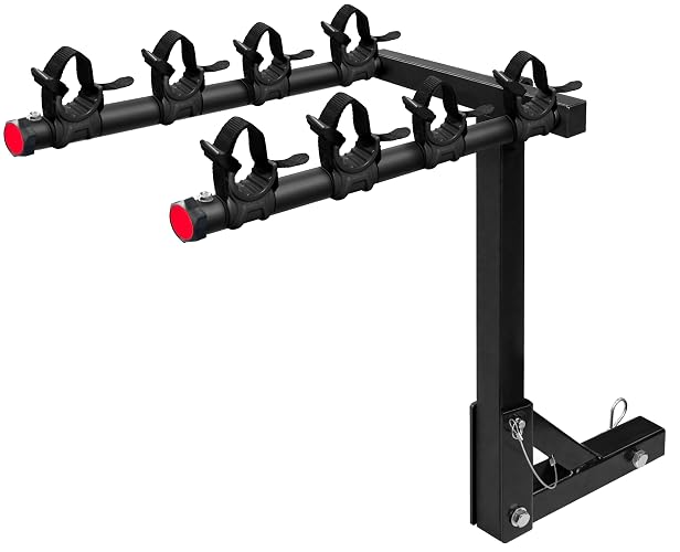 MAXXHAUL 50250 - Soporte de Montaje para Enganche de 4 , Soporte de Brazo Doble de 22 Pulgadas, Apto para Receptor de 2 Pulgadas para Automóvil, camión, SUV, Acero Resistente con reflectores de