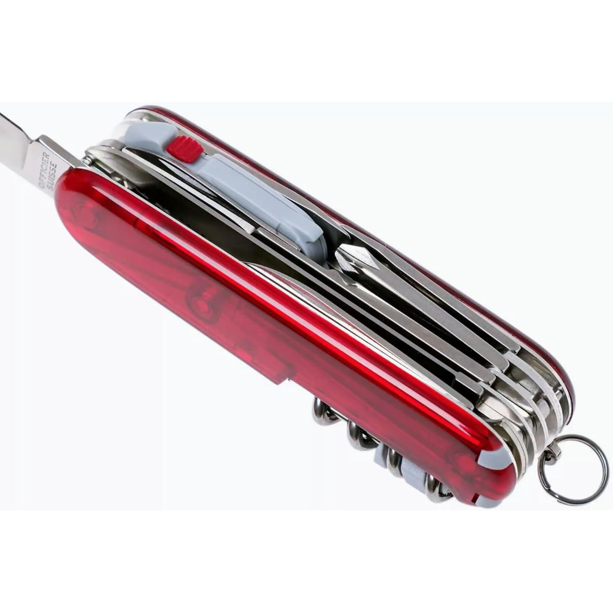 Victorinox Navaja Huntsman Lite, Roja Transparente, 21 Usos