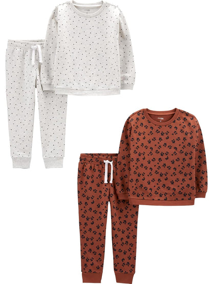 Simple Joys by Carter's 4-piece Playwear Set Conjuntos de pantalones cortos bebés niñas