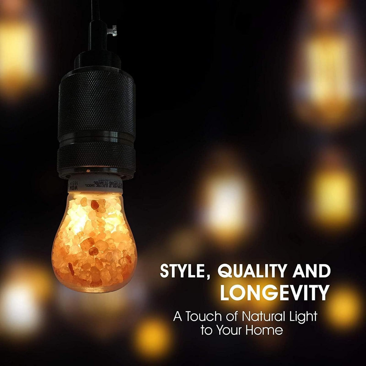 Himalayan Glow 1651C-2PK focos de luz de sal natural, 11 vatios, regulable