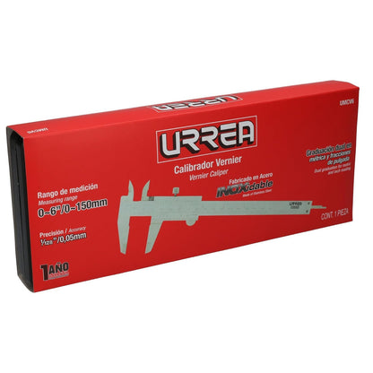 Urrea Herramientas Umcv6 Calibrador Vernier, 0-6" | Acero inoxidable