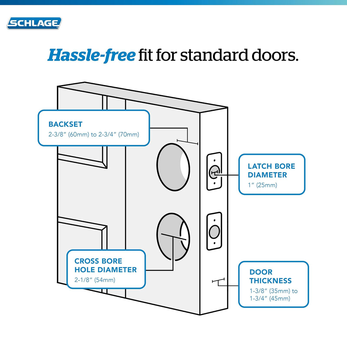 Schlage FB50 N V BWE 619 - Cerrojo de seguridad de un solo cilindro y perilla de entrada con llave, níquel satinado