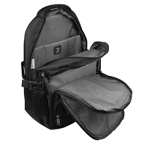 PERFECT CHOICE Mochila para laptop 15.6"-17" múltiples compartimentos Forter (Negro)