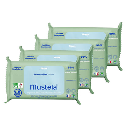 Mustela Pack 4 Toallitas Compostables