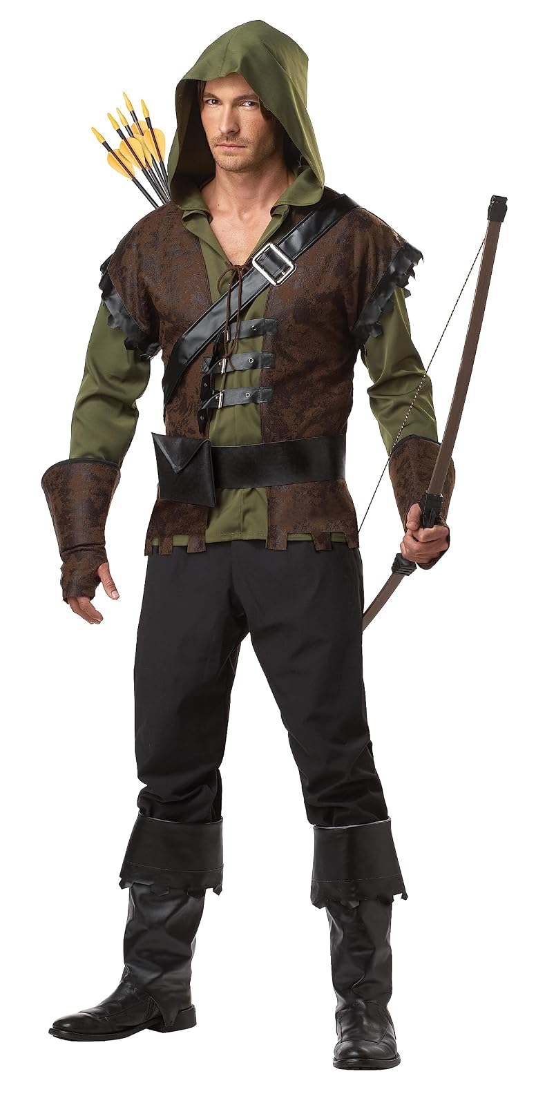 Mens Realistic Robin Hood Costume - Chica - Verde fluorescente, NOTA