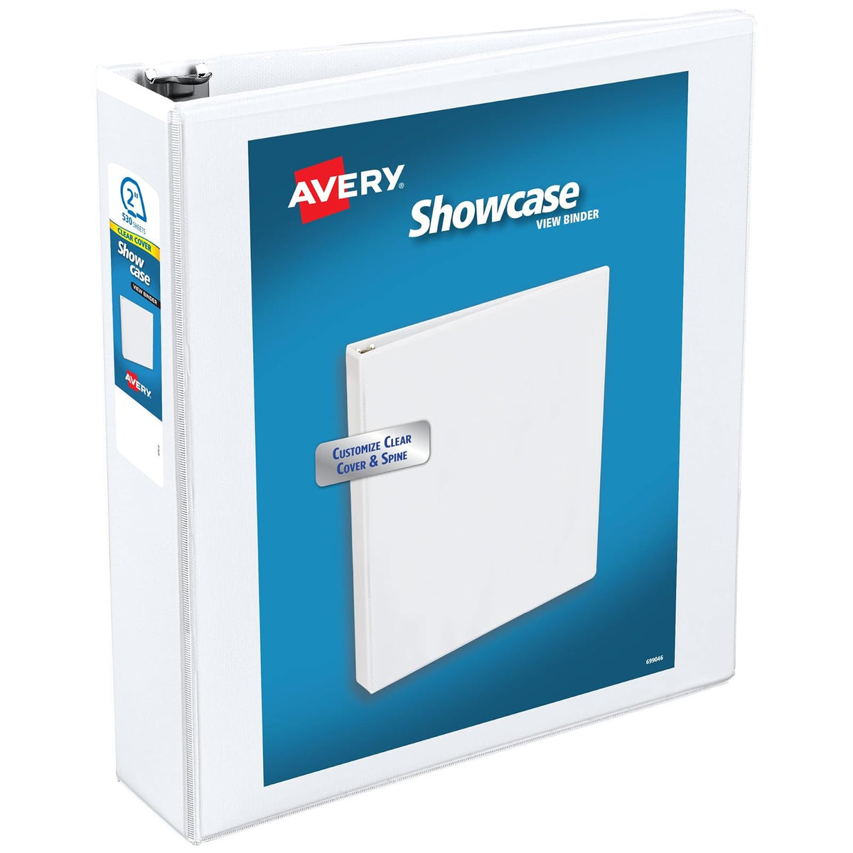 Avery Economy Showcase - Fólder con anillas redondas, 1 unidad, Blanco, 5 cm - 2.0" - Blanco
