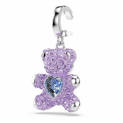 Abalorio de Swarovski Idyllia, mezcla de cortes, peluche, morado, baño de rodio