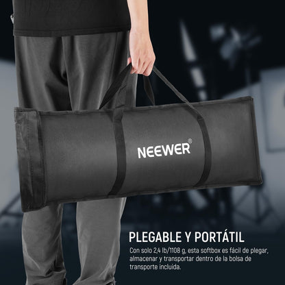 NEEWER 35.4'' Softbox Octagonal, Liberacion Rapida Parabolic Softbox,NS92P | Montura Bowens, Diffusers, Grid, Bolsa Compatible con Aputure 120d Compatible con Godox SL60w NEEWER Q4 AS600B CB300B Q300