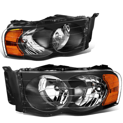 DNA Motoring Conjunto de Faros Delanteros, Lado Conductor y Pasajero - HL-OH-DR02-BK-AM