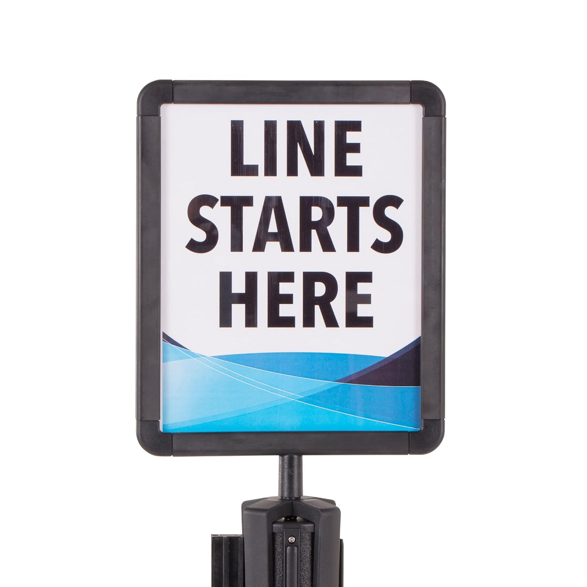 US Weight Plastic Stanchion Sign Holder with Plexiglass Covers for USW ChainBoss and Sentry Stanchions