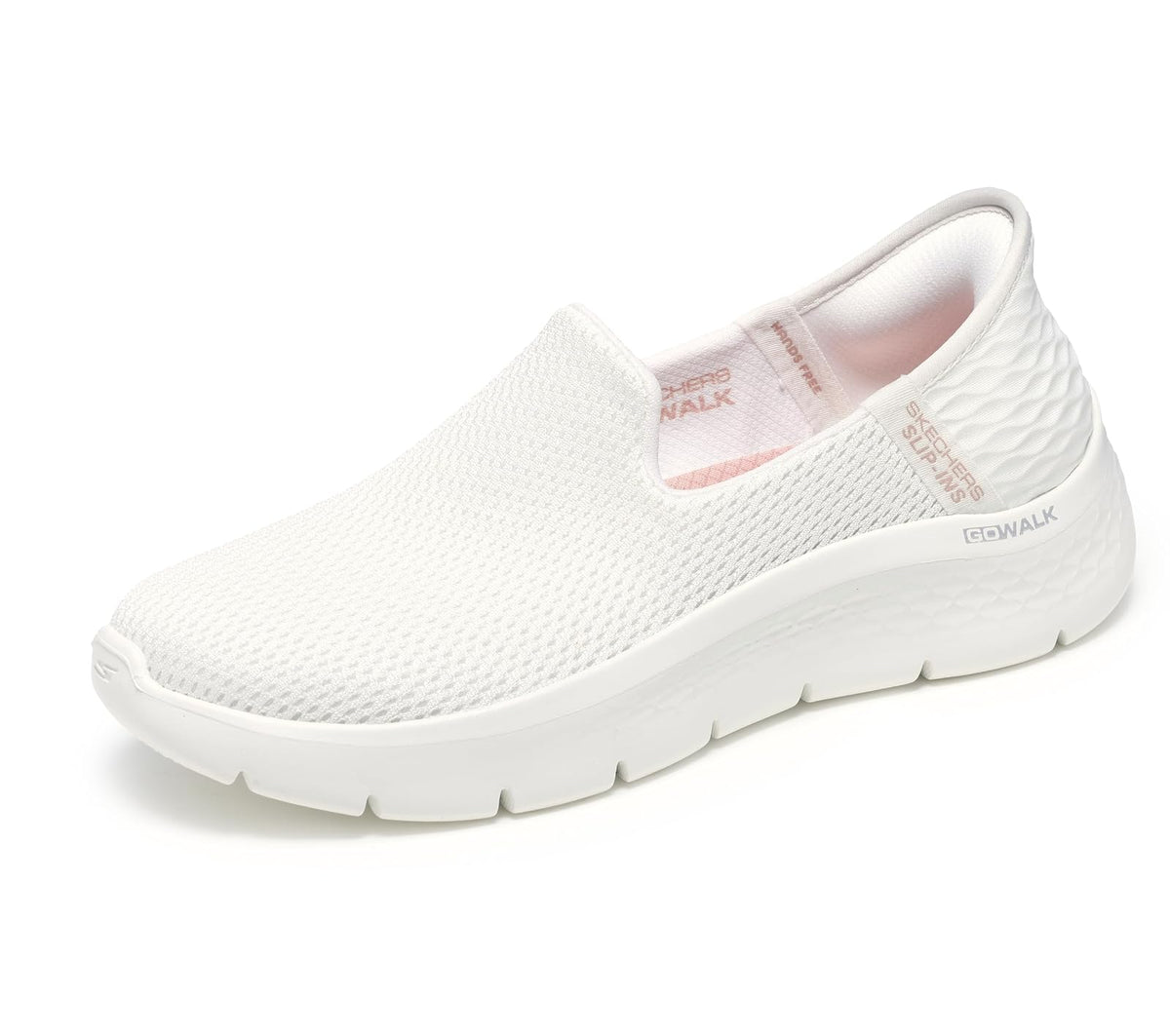 Skechers Go Walk Flex Mocasines Slip-ins sin Cordones para Mujer - 27.5 cm - Blanco sucio