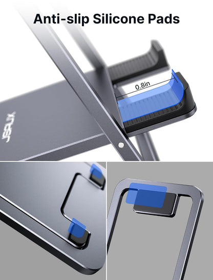 JSAUX - Soporte Universal para Tablet, portátil, Plegable, para computadora, Compatible con iPad Mini/Air, Samsung Galaxy Tab, Kindle Fire, Steam Deck, Switch 2, ROG Ally, iPhone y Otras tabletas