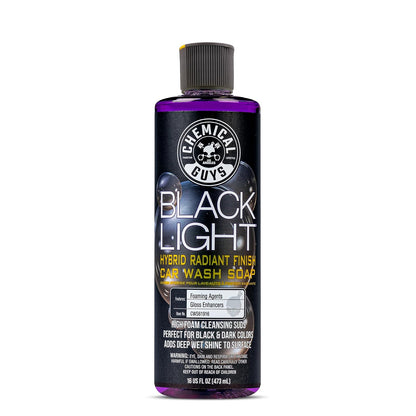 Chemical Guys Jabón Espumoso Black Light para Autos Oscuros - 473.17ml (16 fl oz)