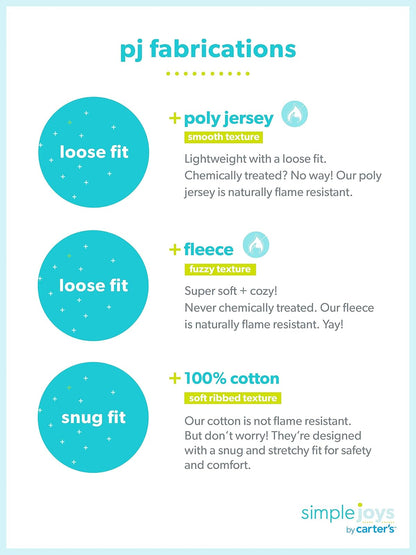 Simple Joys by Carter's 2-Pack Loose-fit Fleece Footed Pajamas Juego de Pijama Niñas