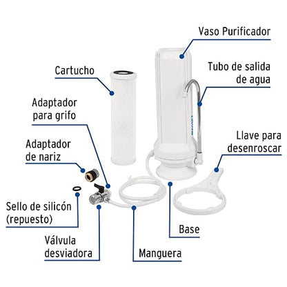 Foset PURA-P2, Purificador de agua, paso 2, polipropileno