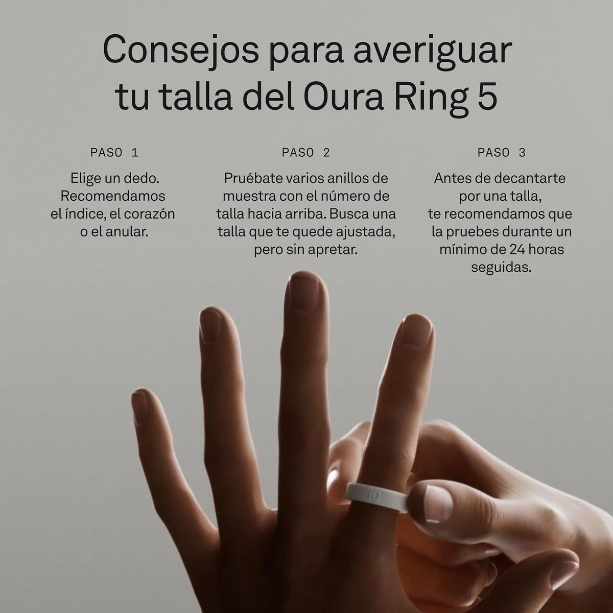 Kit de 5 tallas Oura Ring – Tamaño antes de comprar Anillo Oura 5 – Tamaño único, no estándar – Recibe crédito de por compra de Anillo Oura 5