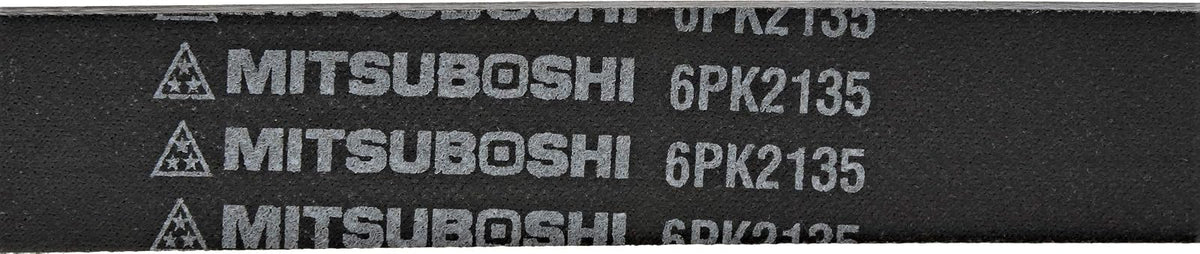 Mitsuboshi Correa de Transmisión de Accesorios 6PK2135 para Acura, Chrysler, Dodge, Ford, Honda, Negro