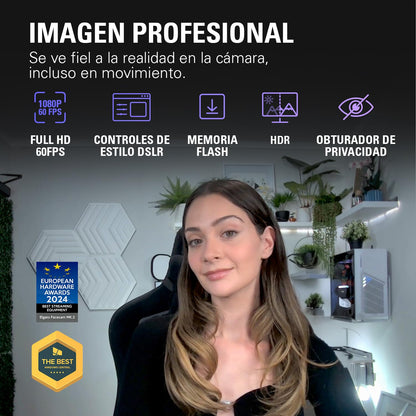 Elgato Facecam MK.2, webcam prémium Full HD | Sensor Sony, control PTZ, video 1080p60 sin comprimir, controles estilo DSLR, obturador de privacidad fácil de deslizar