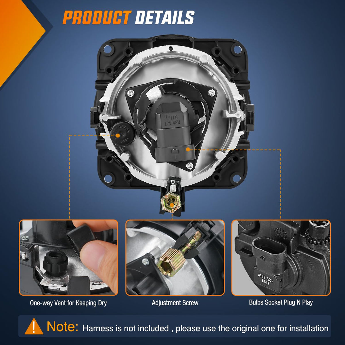 Nilight FOG-C21 Juego de Luces Antiniebla para Ford Focus SVT 2002-2006 Escape 2003-2004 Mustang Cobra 2002 Lincoln LS