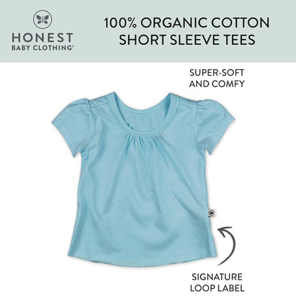 HonestBaby Camisetas de algodón orgánico con Mangas abombadas Conjunto de Playeras para bebés y niños pequeñosUnisex bebé